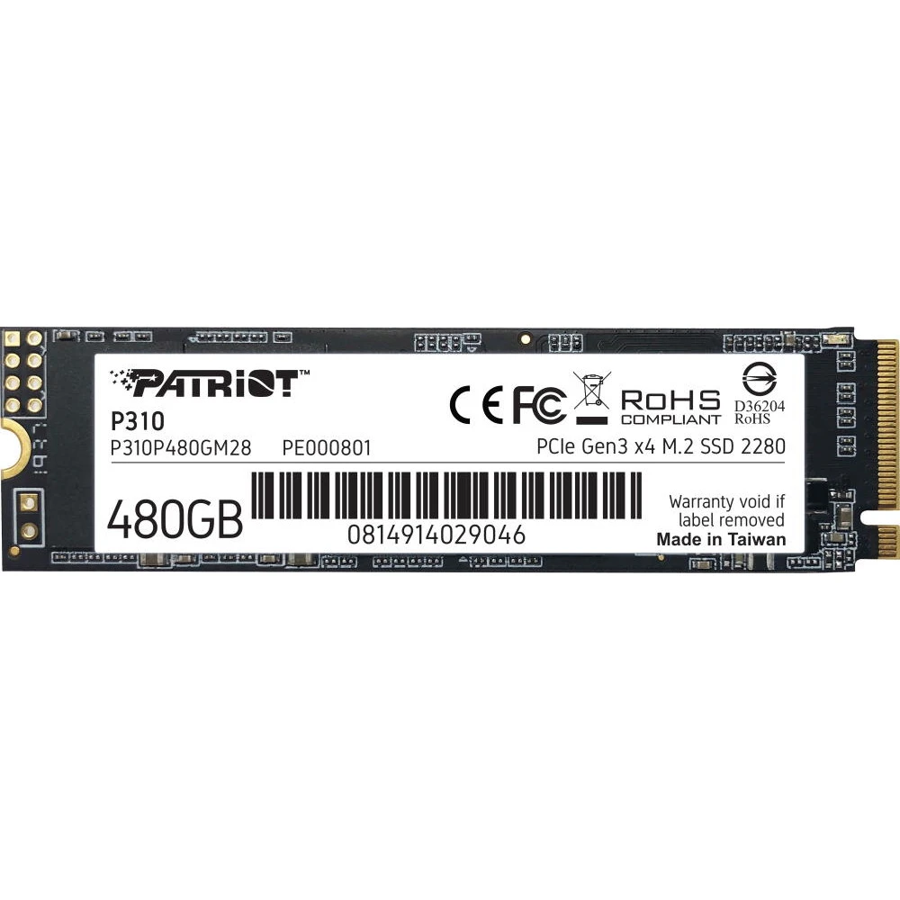 Жесткий диск Patriot P310 2280 P310P480GM2 SSD (твердотельные), 480 ГБ, M.2