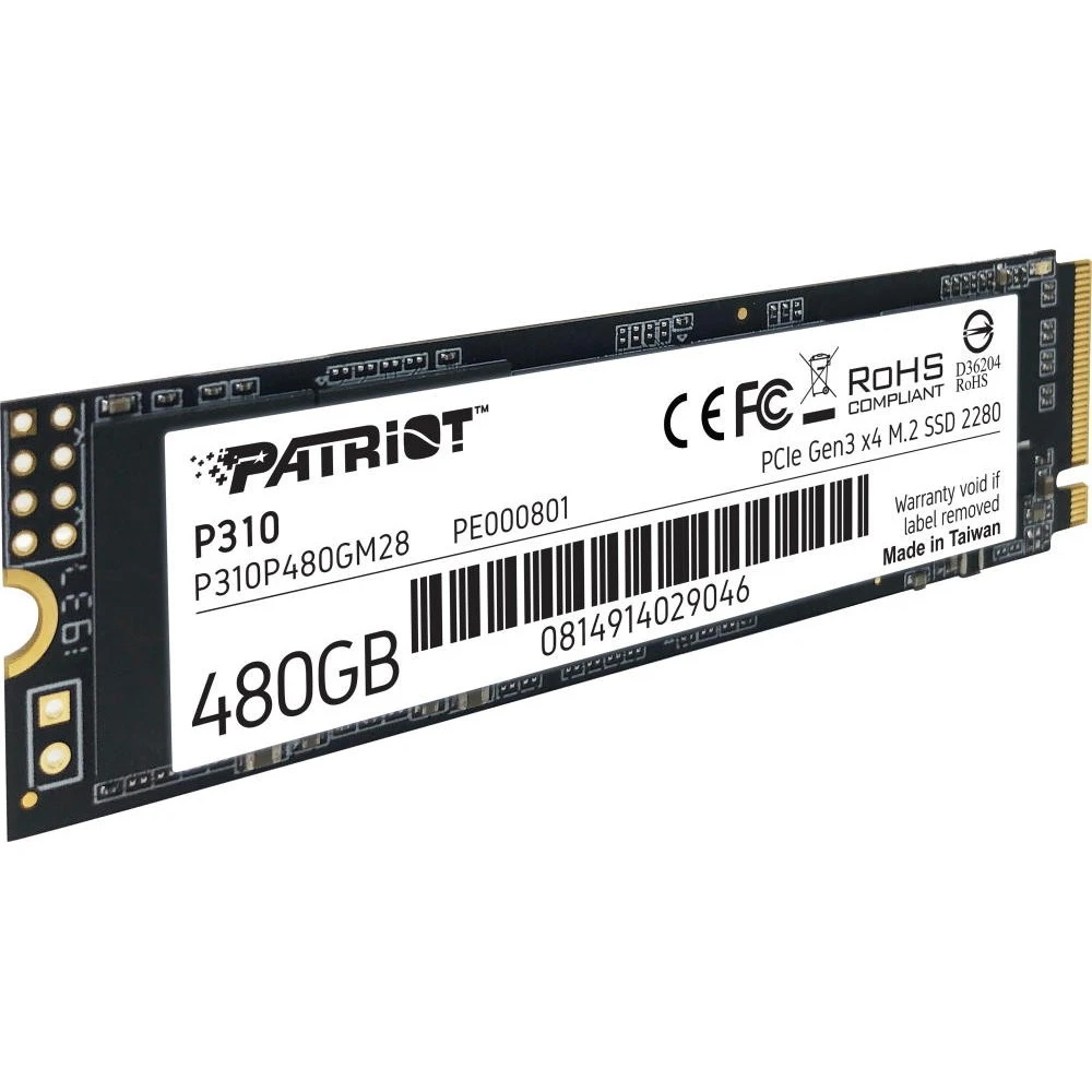 Жесткий диск Patriot P310 2280 P310P480GM2 SSD (твердотельные), 480 ГБ, M.2