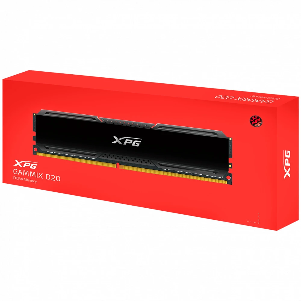 ОЗУ ADATA XPG Gammix D20 8GB AX4U36008G18I-CBK20 DIMM, DDR4, 8 Гб, 3600 МГц