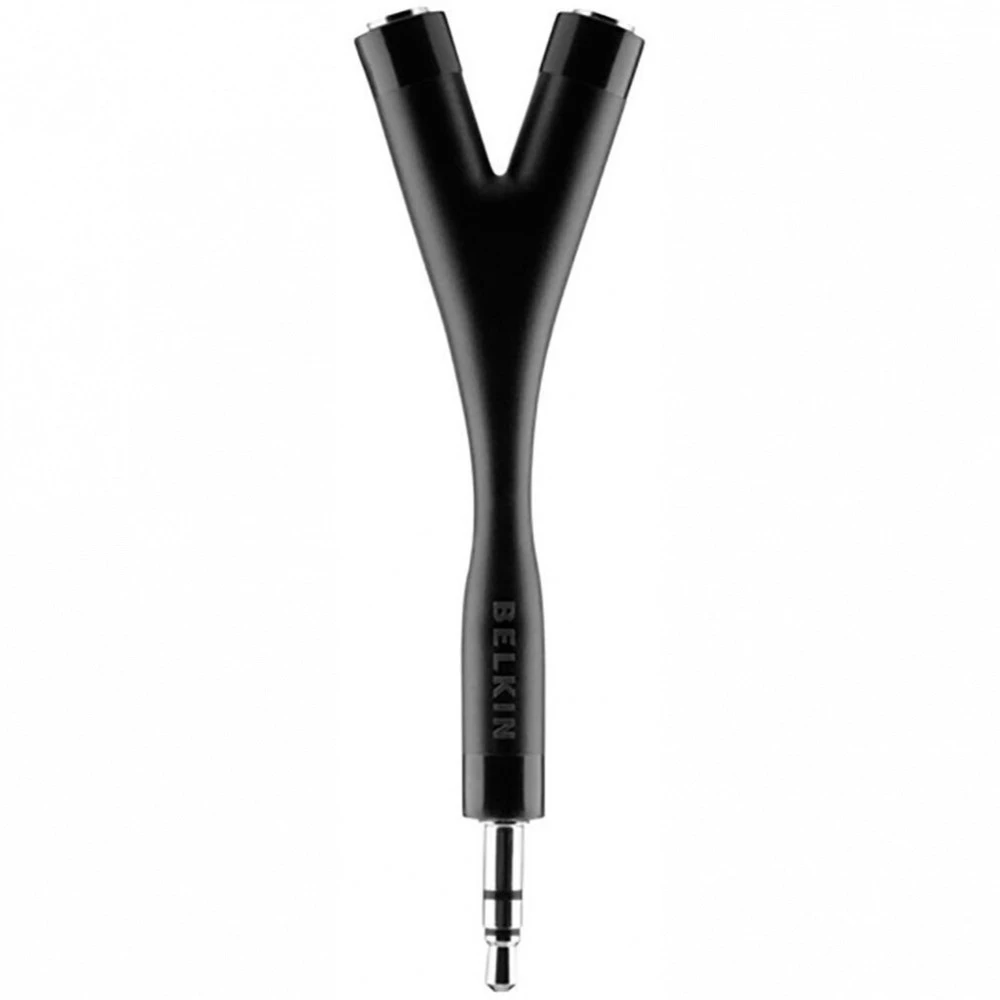 Кабель интерфейсный Belkin Y-Adapter 3.5мм jack x2 Black AV10093bt MINI JACK 3.5 (input) - MINI JACK 3.5 (output) x2