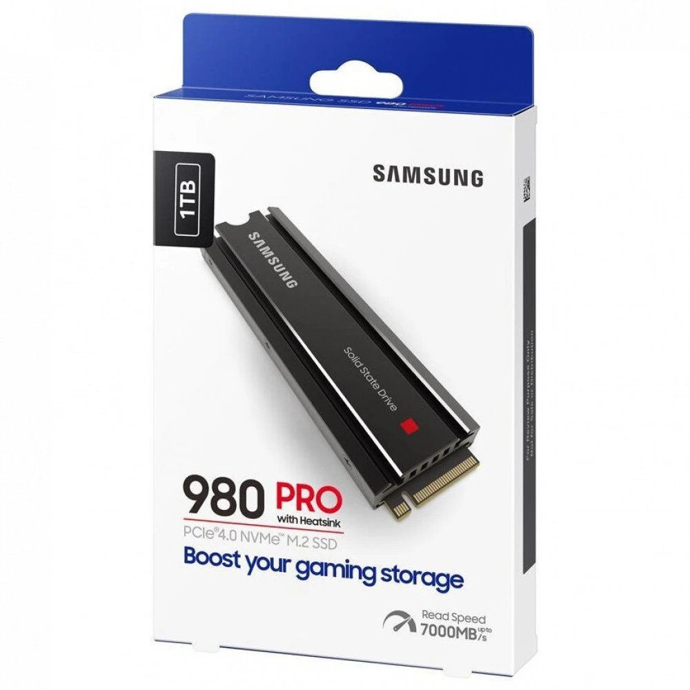 Жесткий диск Samsung 980 PRO (с радиатором) MZ-V8P1T0CW SSD (твердотельные), 1 ТБ, M.2, PCIe