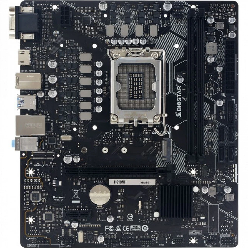 Материнская плата BIOSTAR H610MH Micro-ATX, LGA 1700