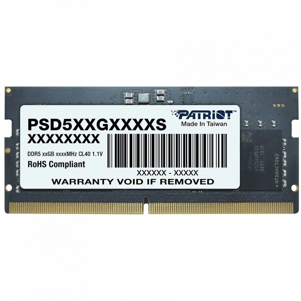 ОЗУ Patriot 32 Гб PSD532G48002S SO-DIMM, DDR5, 32 Гб, 4800 МГц