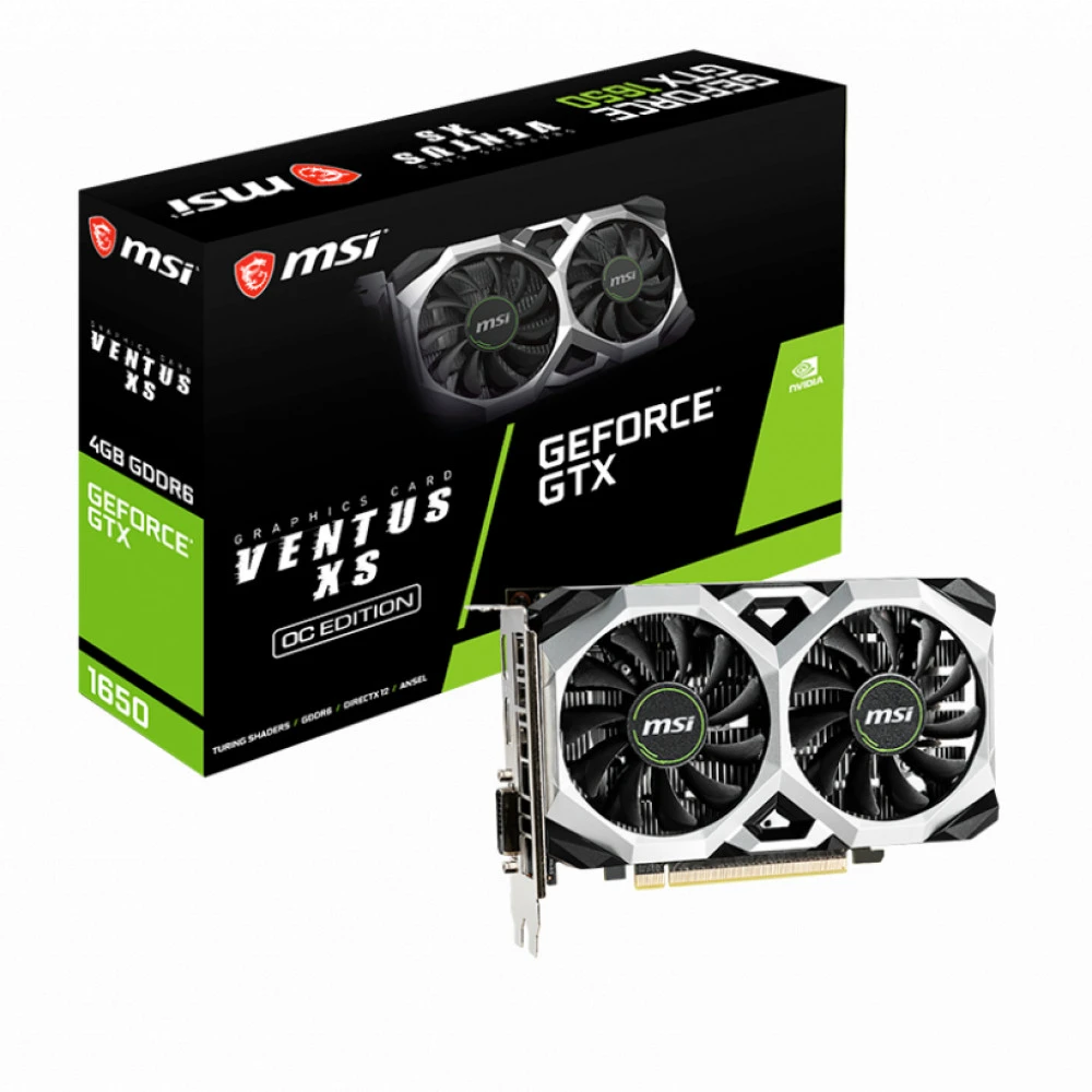 Видеокарта MSI GeForce GTX 1650 D6 VENTUS XS OC 4 ГБ