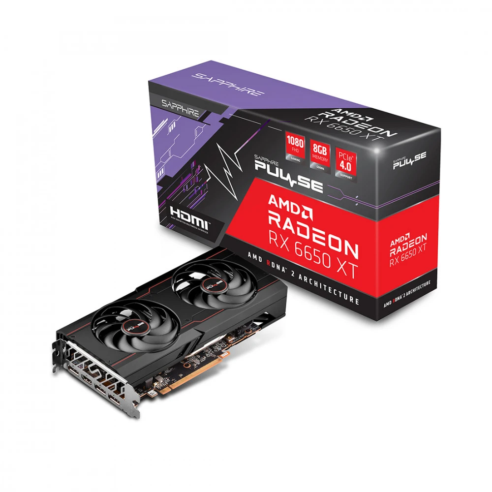 Видеокарта Sapphire PULSE RADEON RX 6650 XT GAMING OC 11319-03-20G 8 ГБ
