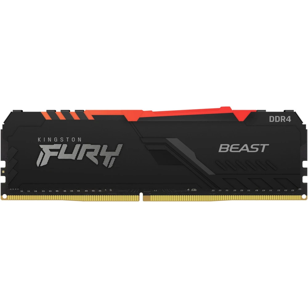 ОЗУ Kingston FURY Beast Black RGB Gaming Memory KF432C16BBA/8-SP DIMM, DDR4, 8 Гб, 3200 МГц