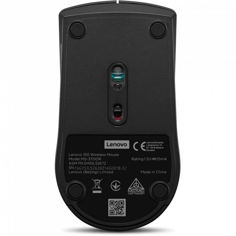 Мышь Lenovo 150 Black GY51L52638 Бюджетные, Беспроводная