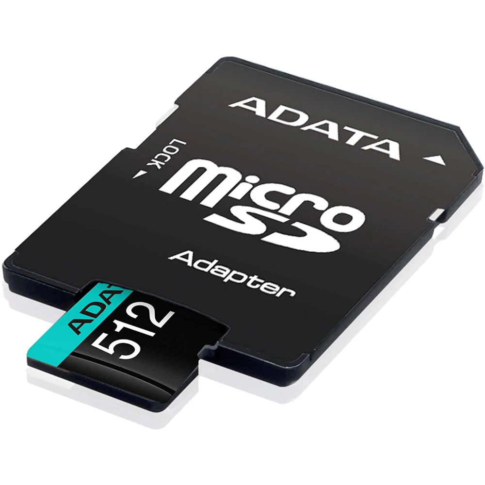 Флеш (Flash) карты ADATA microSDXC Class 10 + adapter SD AUSDX512GUI3V30SA2-RA1 512 ГБ