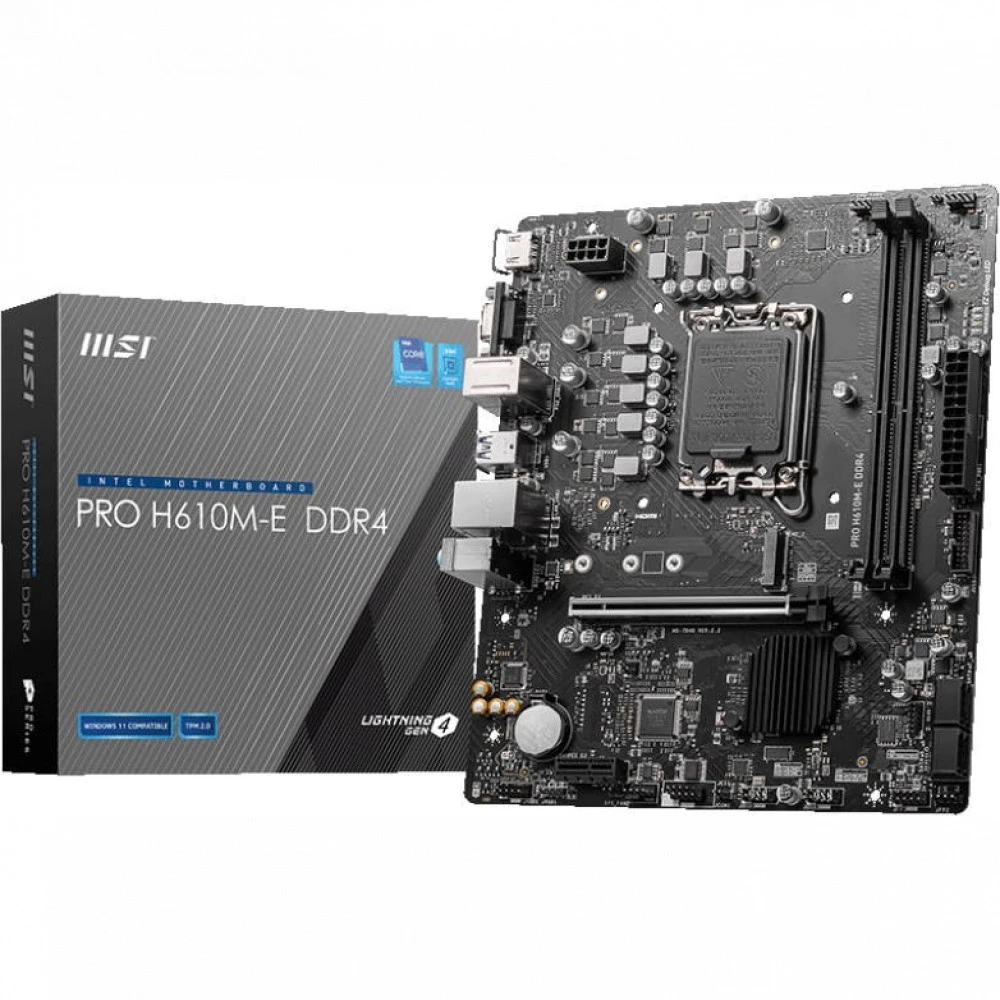 Материнская плата MSI PRO H610M-E DDR4 Micro-ATX, LGA 1700