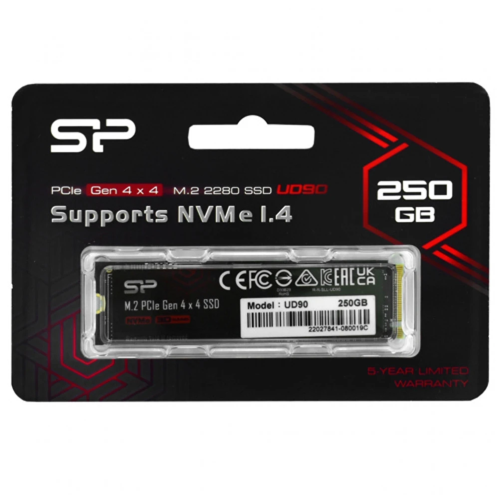 Жесткий диск Silicon Power UD80 SP250GBP34UD8005 SSD (твердотельные), 250 ГБ, M.2, PCIe