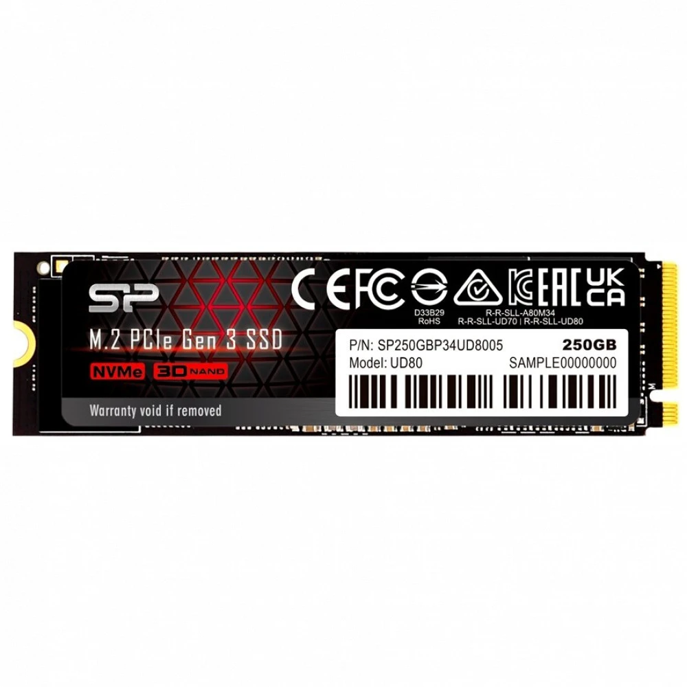 Жесткий диск Silicon Power UD80 SP250GBP34UD8005 SSD (твердотельные), 250 ГБ, M.2, PCIe