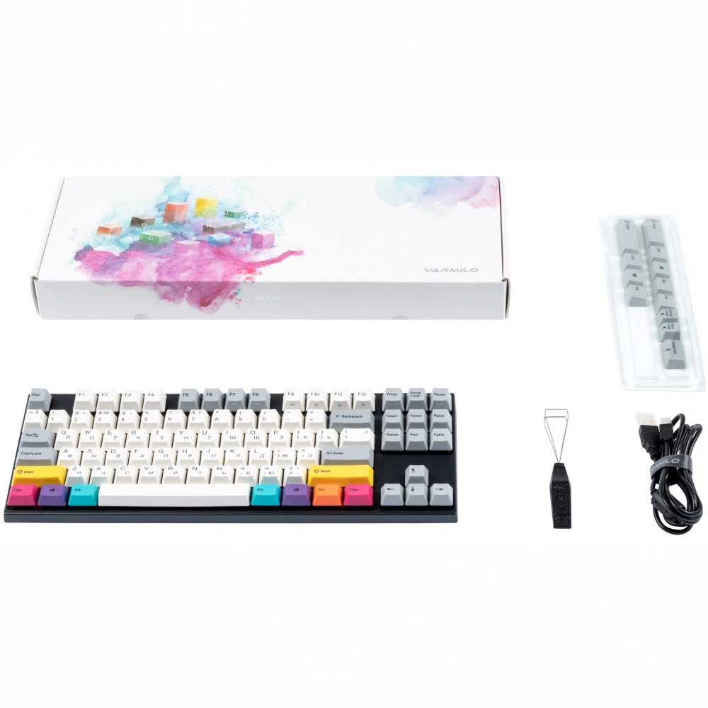 Клавиатура Varmilo MA87M V2 CMYK EC Rose V2 A33A024B0A3A06A007 Проводная, USB
