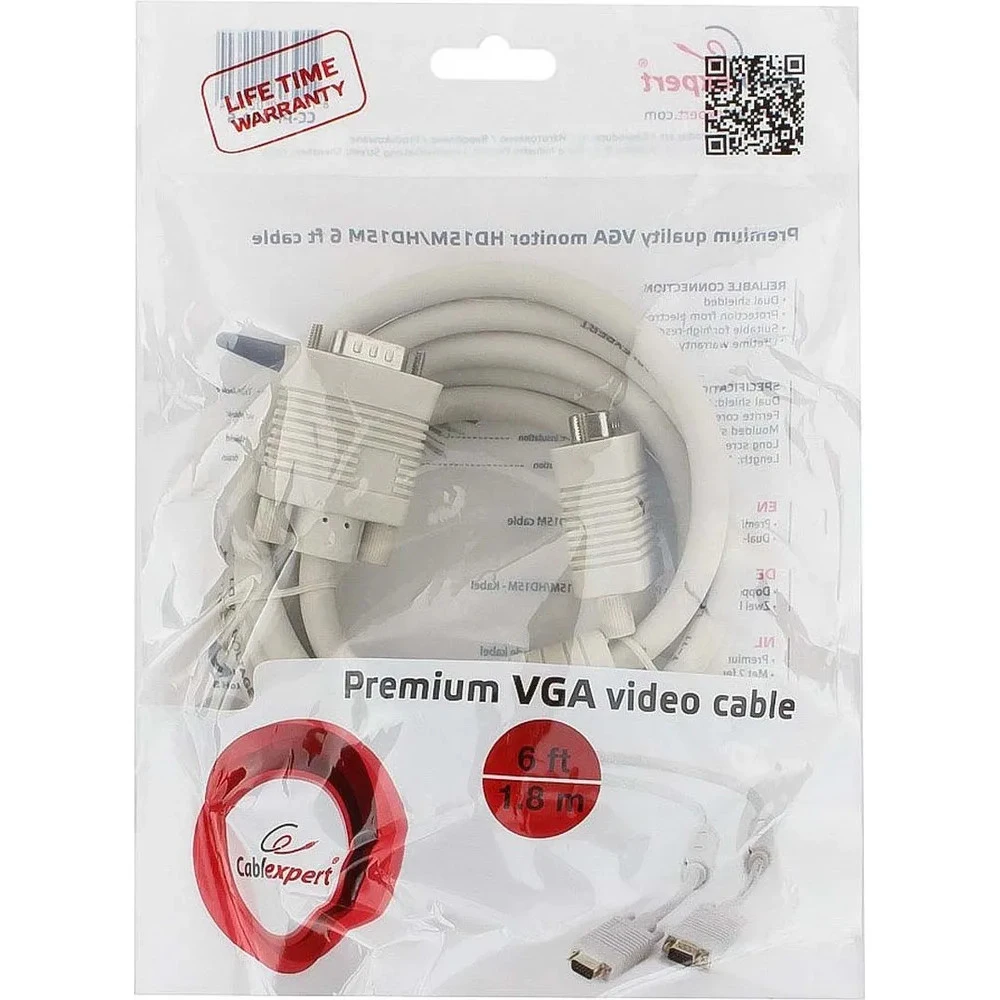 Кабель интерфейсный Cablexpert CC-PPVGA-6 D-SUB (VGA) - D-SUB (VGA)