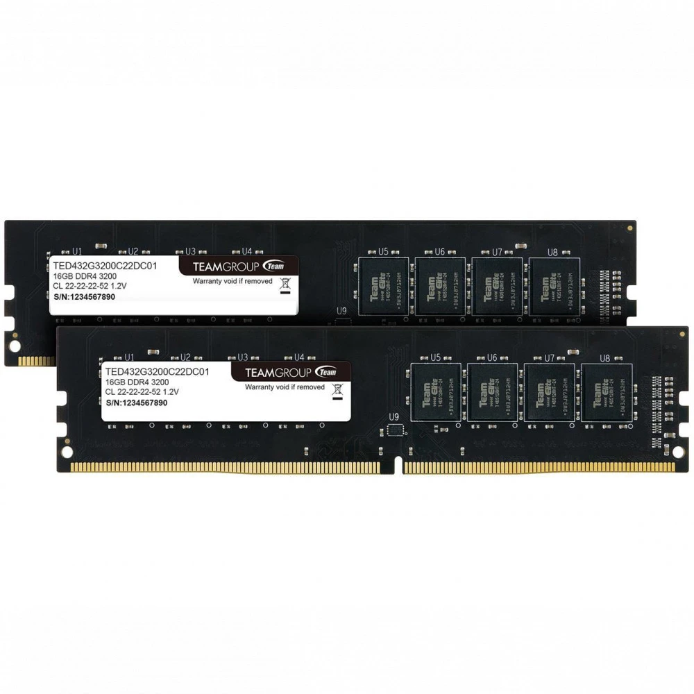 ОЗУ Team Group 2x16Gb TED432G3200C22DC01 DIMM, DDR4, 32 Гб (2 х 16 Гб), 3200 МГц