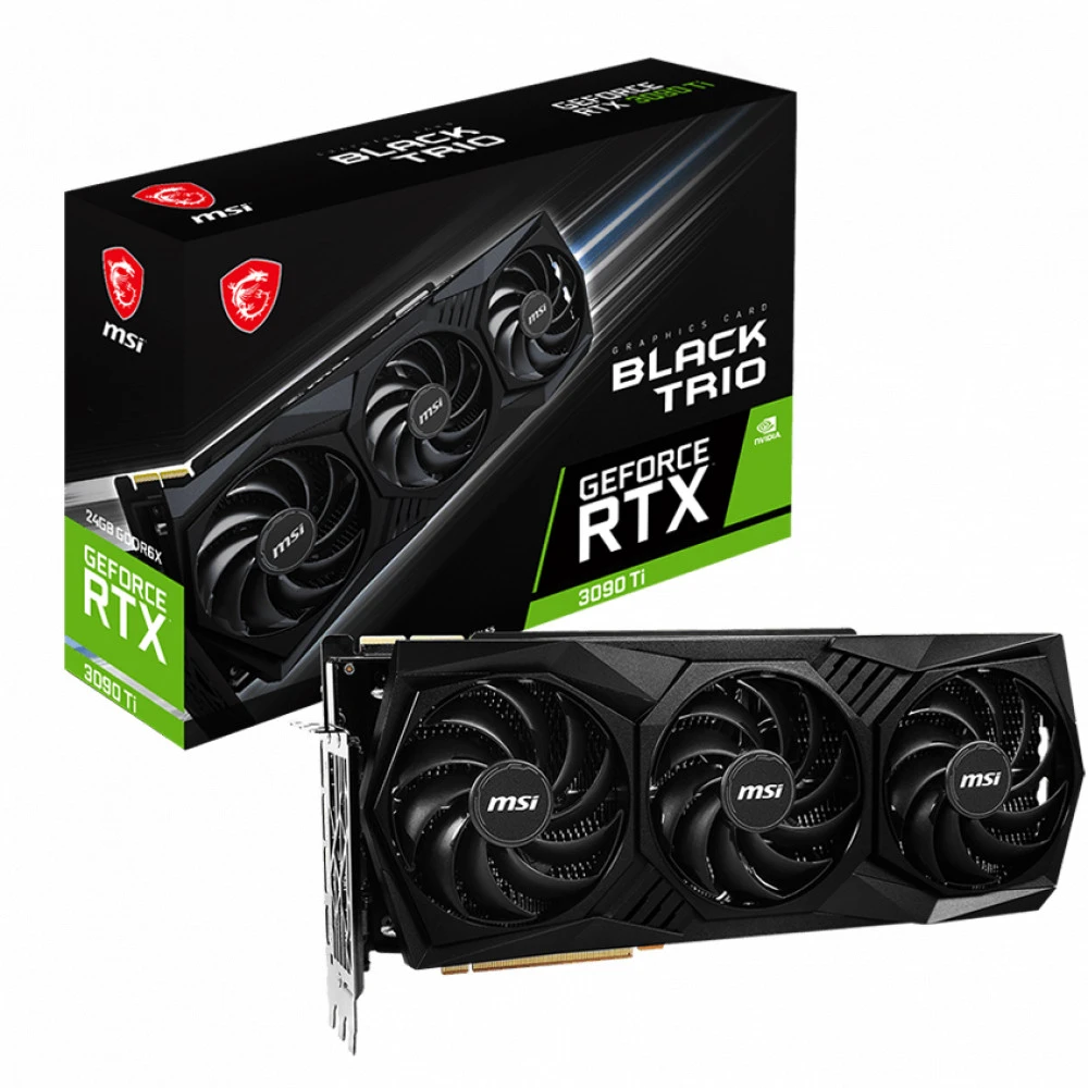 Видеокарта MSI GeForce RTX 3090 Ti BLACK TRIO 24G 24 ГБ