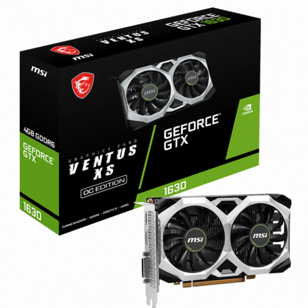 Видеокарта MSI GTX 1630 VENTUS XS 4G OC 4 ГБ