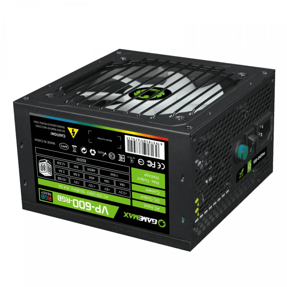 Блок питания GameMax VP 600W RGB M 213105500020 600 Вт, 80+ Bronze