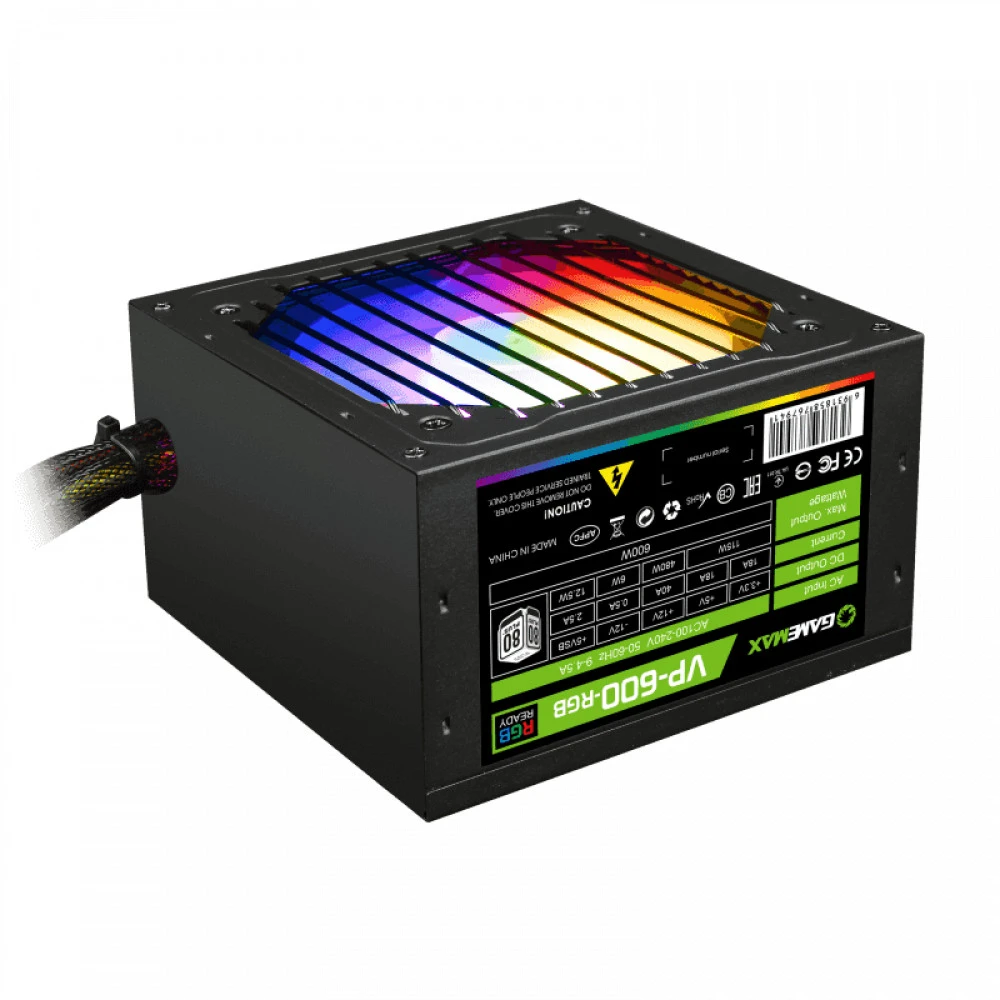 Блок питания GameMax VP 600W RGB M 213105500020 600 Вт, 80+ Bronze