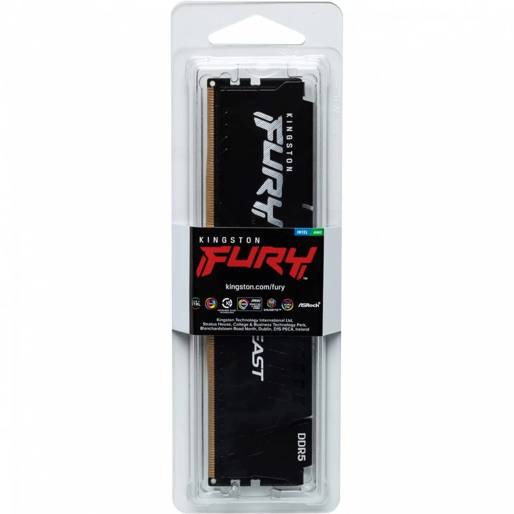 ОЗУ Kingston Fury Beast KF552C40BB-8 DIMM, DDR5, 8 Гб, 5200 МГц