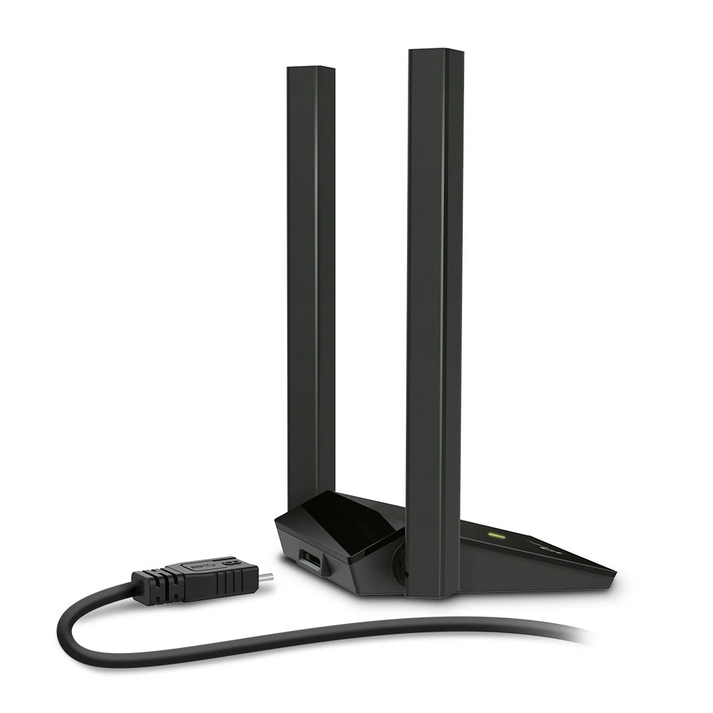 Сетевая карта TP-Link адаптер высокого усиления с двумя антеннами T4U Plus