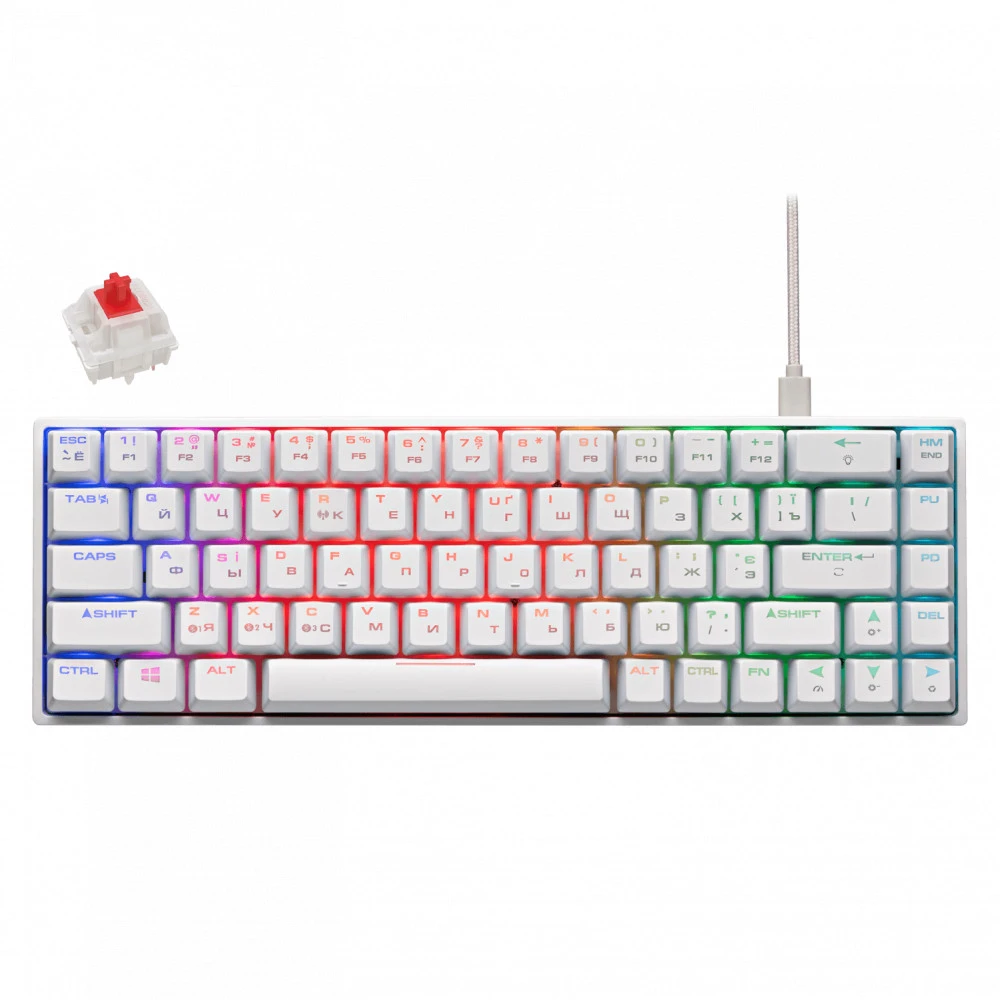Клавиатура 2E GAMING KG380 RGB 2E-KG380UWT-BL Беспроводная, Bluetooth