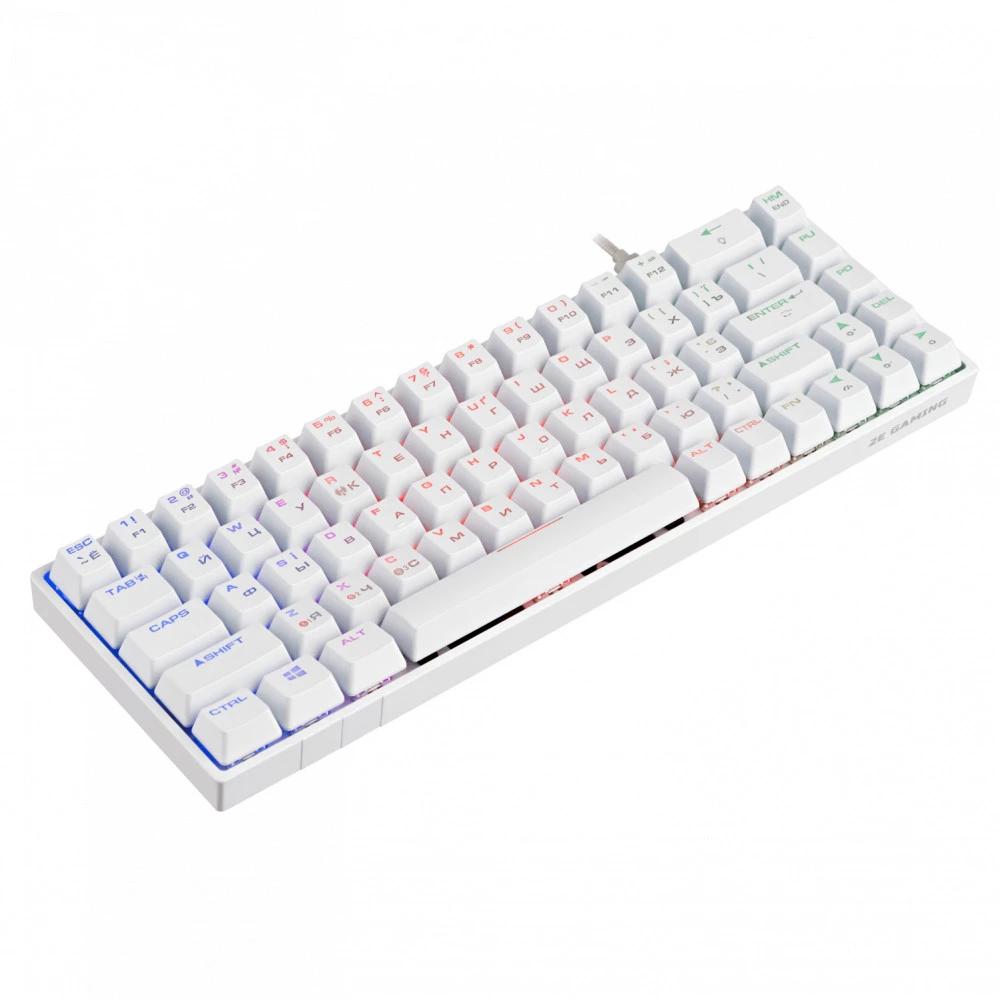 Клавиатура 2E GAMING KG380 RGB White Ukr 2E-KG380UWT-RD Проводная