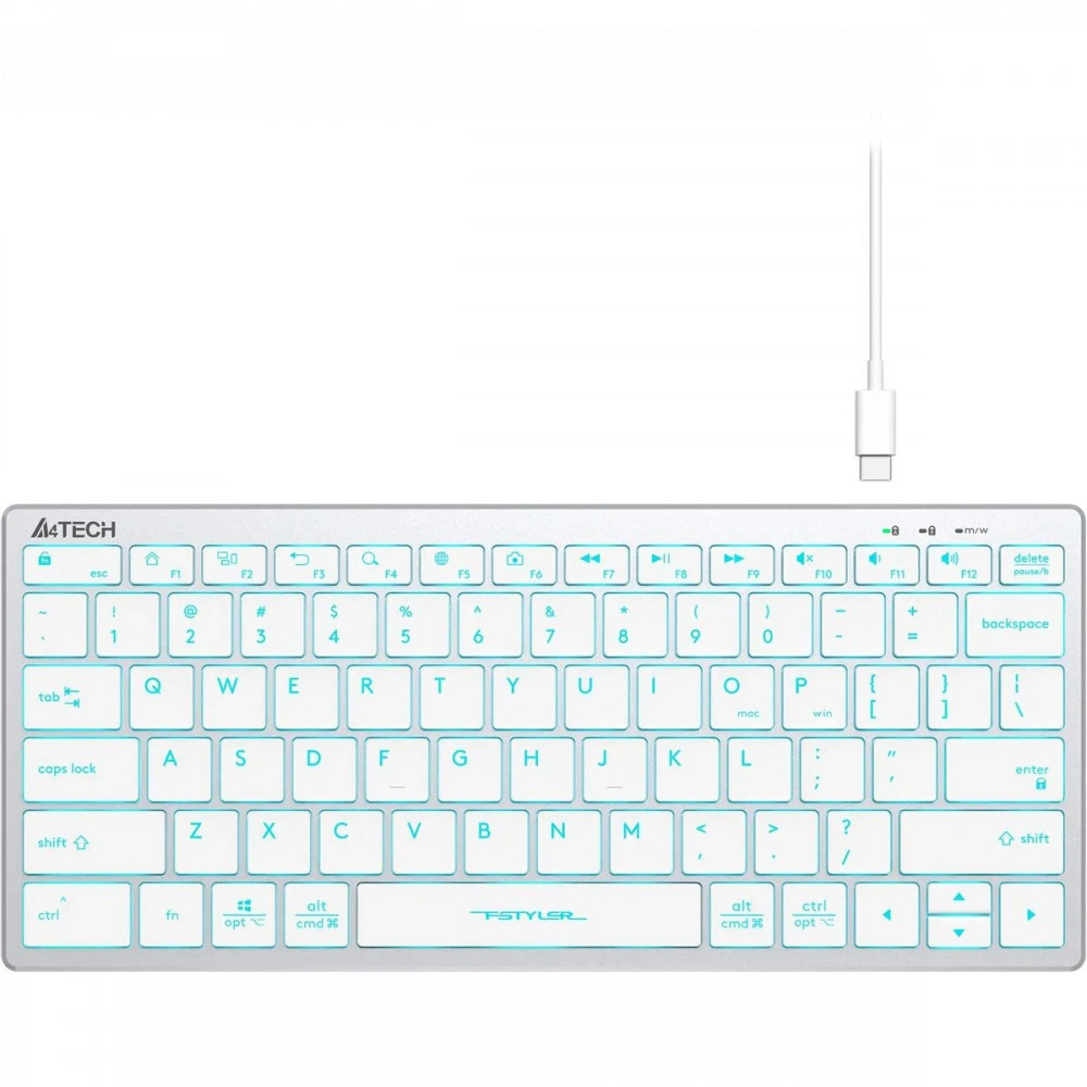 Клавиатура A4Tech Fstyler FX61 White FX61 WHITE Проводная, USB