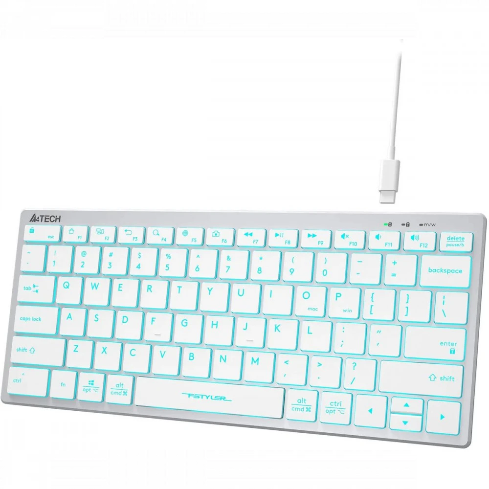 Клавиатура A4Tech Fstyler FX61 White FX61 WHITE Проводная, USB