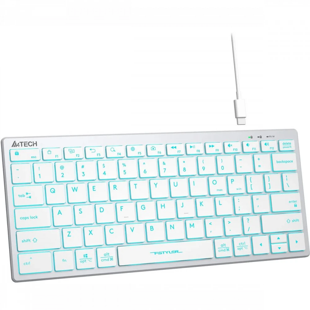 Клавиатура A4Tech Fstyler FX61 White FX61 WHITE Проводная, USB