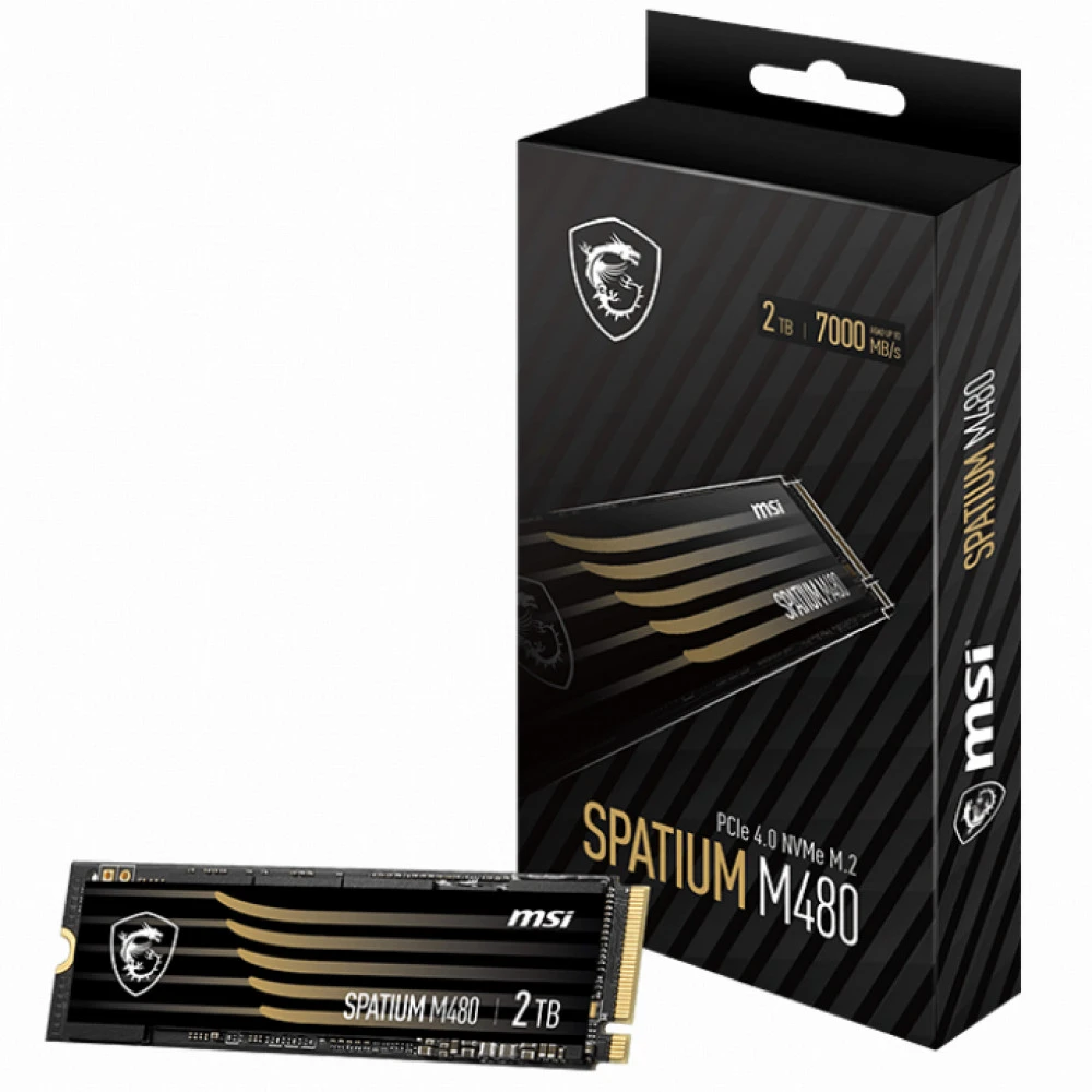 Жесткий диск MSI SPATIUM M480 SPATIUM M480 PCIe 4.0 NVMe M.2 2TB SSD (твердотельные), 2 ТБ, M.2