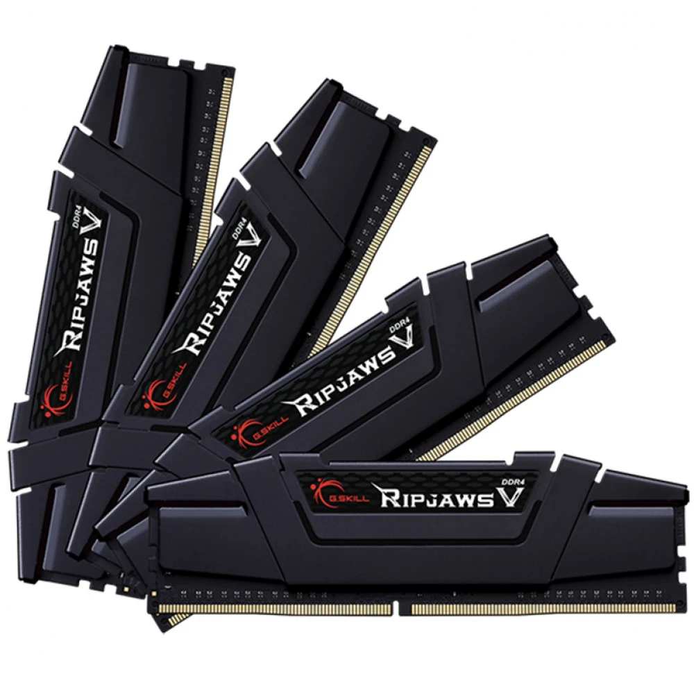 ОЗУ G.Skill RipjawsV 32GB F4-4000C18Q-32GVK DIMM, DDR4, 32 Гб (4 х 8 Гб), 4000 МГц