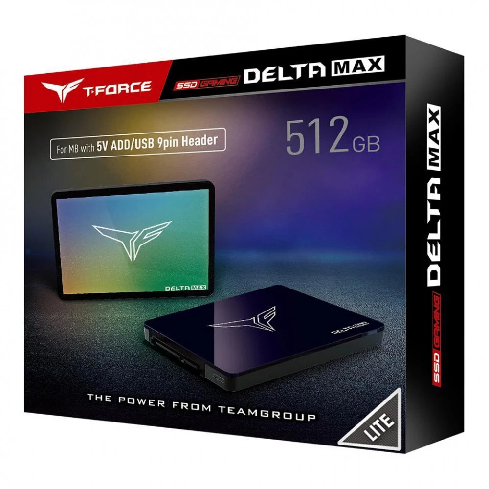 Жесткий диск Team Group T-FORCE Delta Max Lite T253TM512G0C325 SSD (твердотельные), 512 ГБ, 2.5 дюйма, SATA