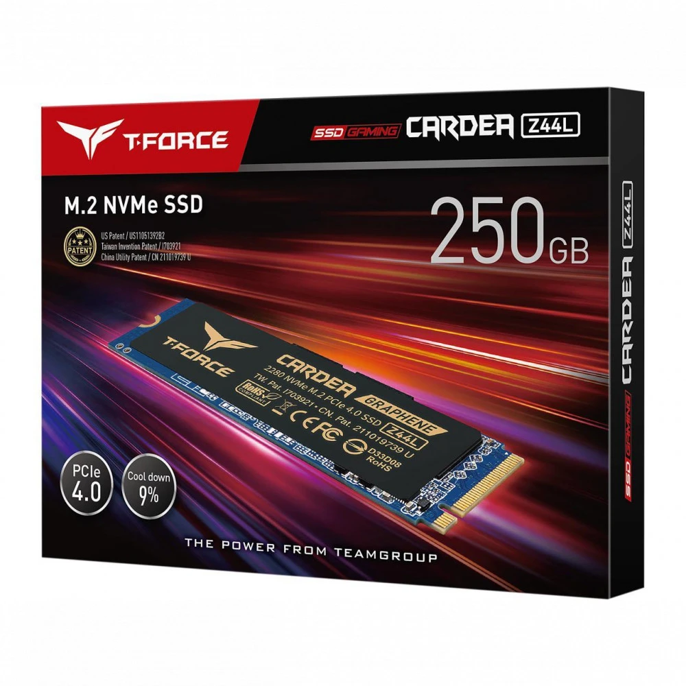 Жесткий диск Team Group T-FORCE CARDEA Z44L Gaming SSD TM8FPL250G0C127 SSD (твердотельные), 250 ГБ, M.2, PCIe