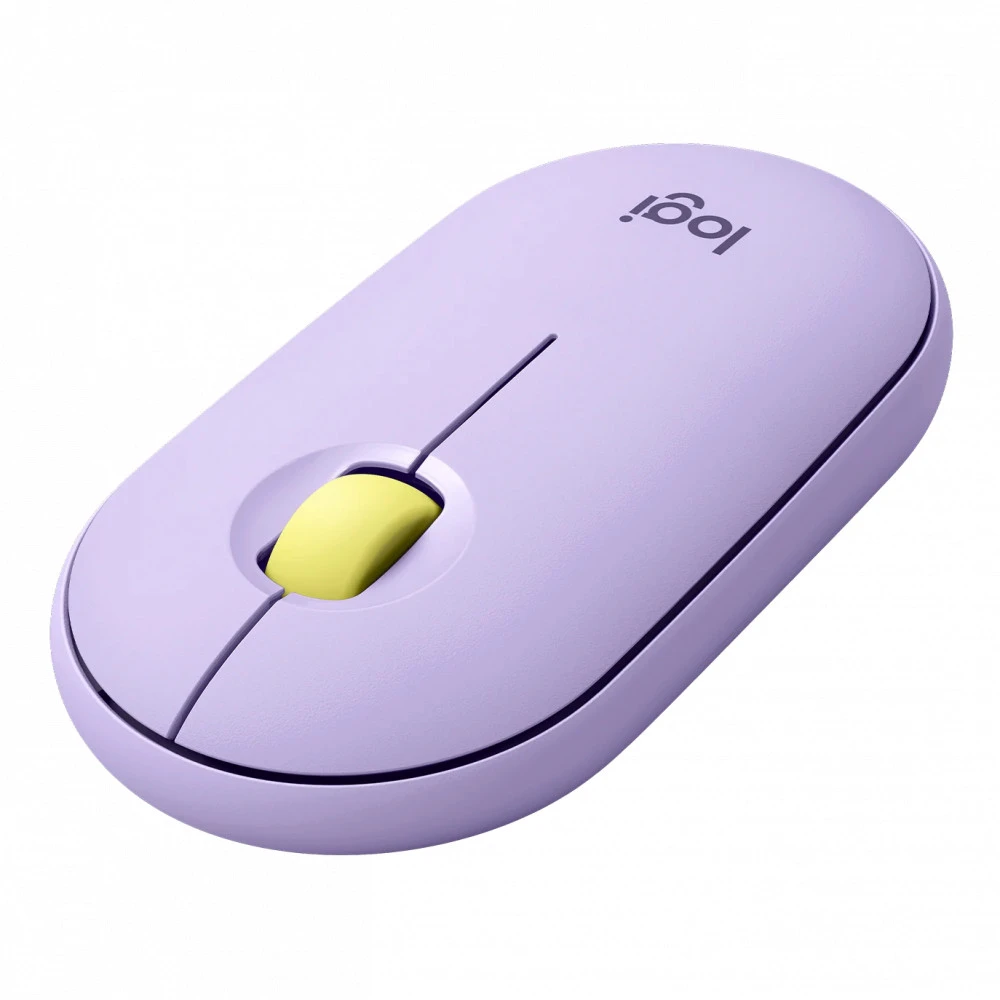 Мышь Logitech Pebble M350 Wireless Mouse - LAVENDER LEMONADE 910-006752 Бюджетные, Беспроводная
