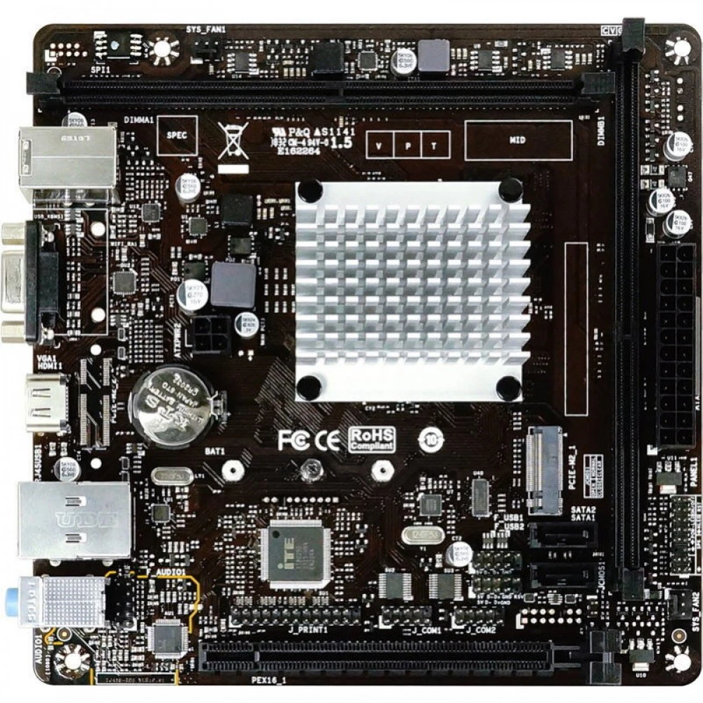 Материнская плата BIOSTAR J4125NHU Mini-ATX, С интегрированным процессором
