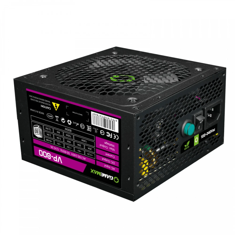 Блок питания GameMax VP-800 v3 800 Вт, 80+ Bronze