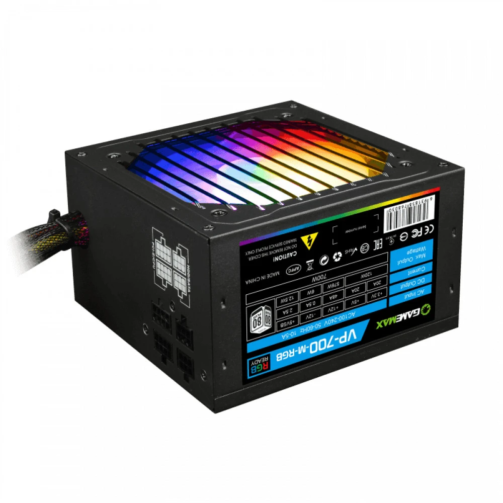 Блок питания GameMax VP-700-RGB-M v3 VP-700-M-RGB v3 700 Вт, 80+
