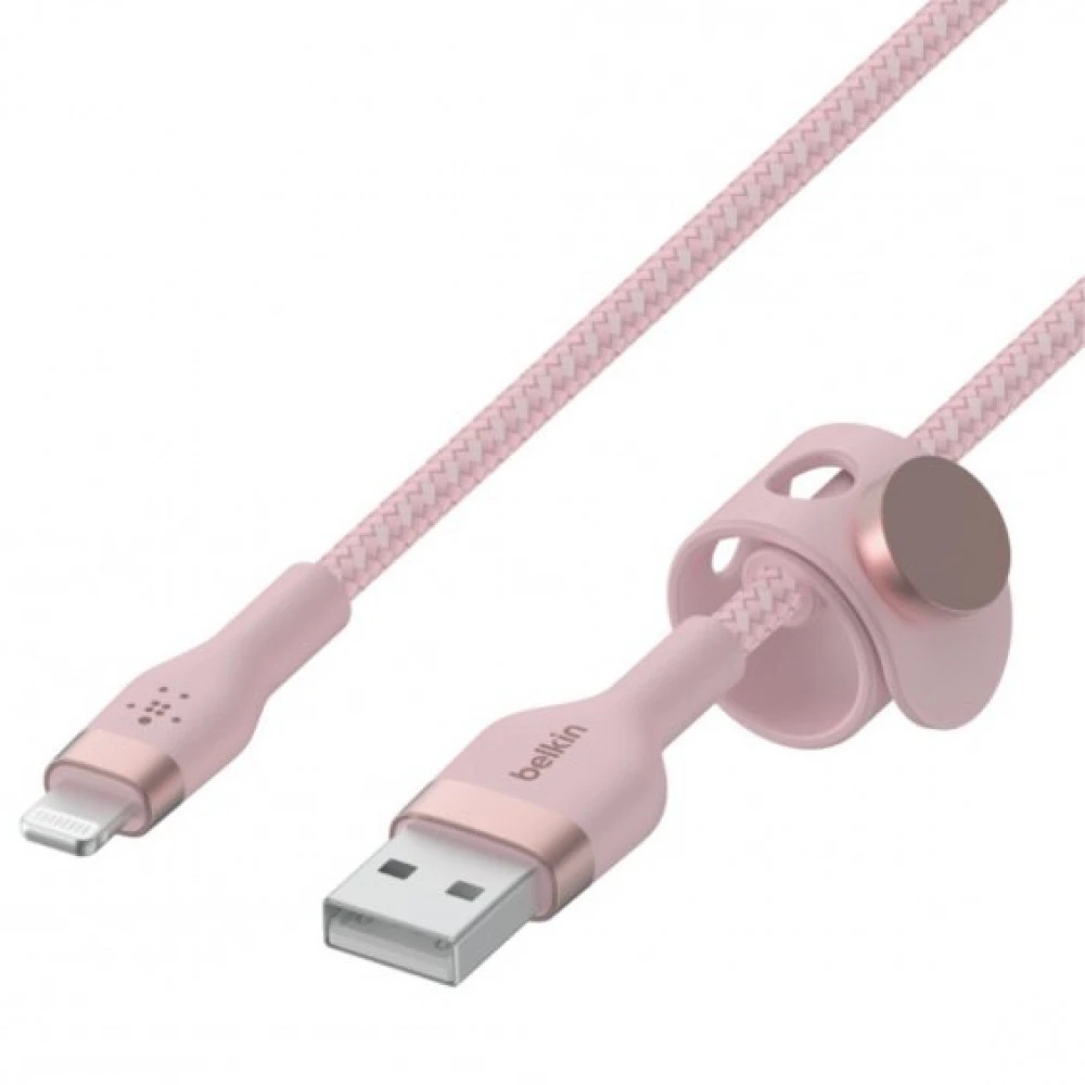 Кабель интерфейсный Belkin BRAIDED SILICONE CAA010BT1MPK USB Type A - Lightning (8pin)