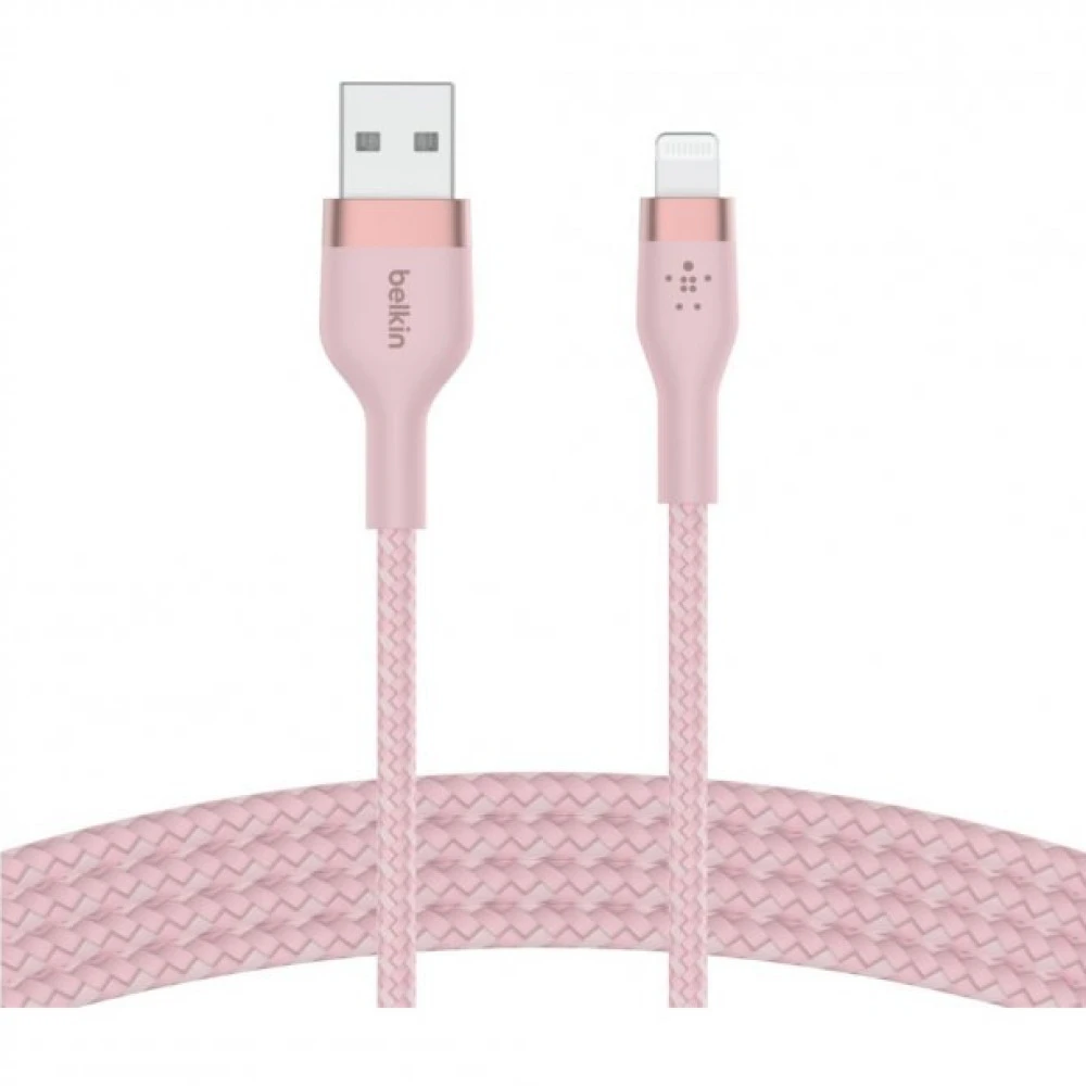 Кабель интерфейсный Belkin BRAIDED SILICONE CAA010BT1MPK USB Type A - Lightning (8pin)