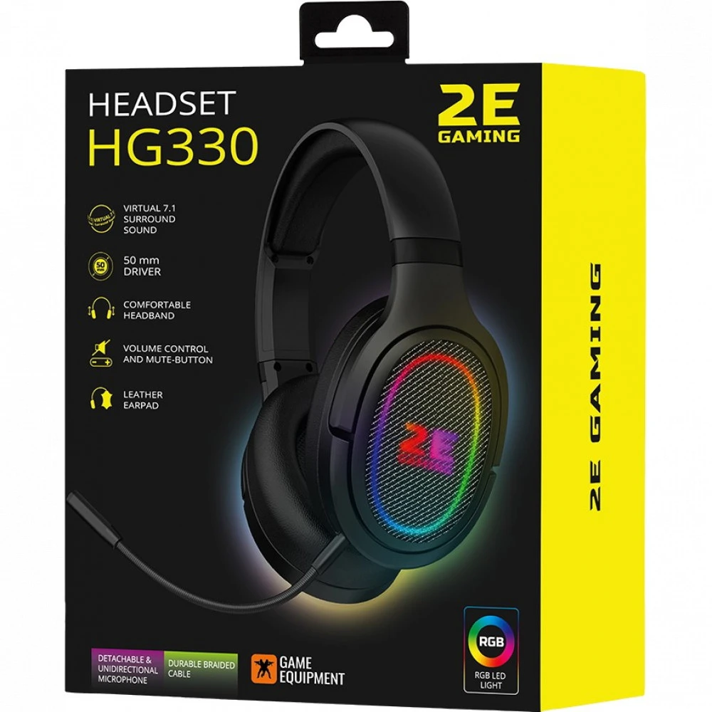 Наушники 2E GAMING HG330 RGB 2E-HG330BK-7.1