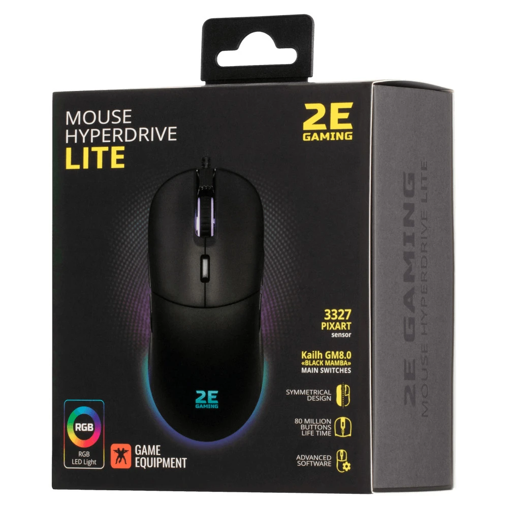 Мышь 2E GAMING HyperDrive Lite 2E-MGHDL-BK Игровые, Проводная
