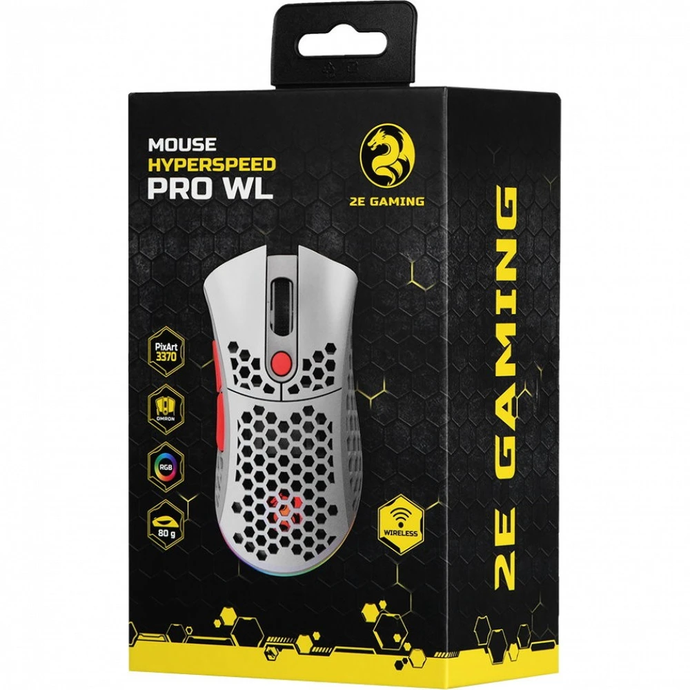 Мышь 2E GAMING HyperSpeed Pro WL 2E-MGHSPR-WL-WT Игровые, Беспроводная