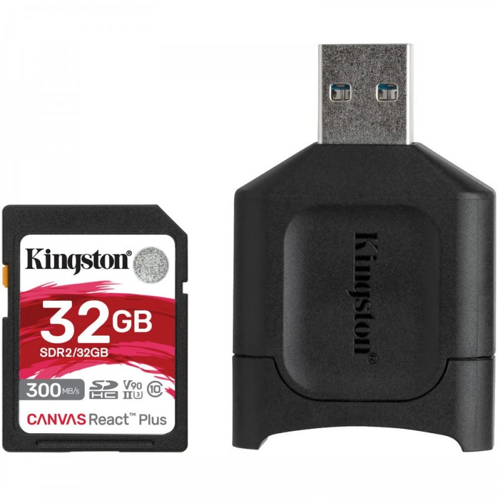Флеш (Flash) карты Kingston Canvas React Plus SDR2/32GB 32 ГБ
