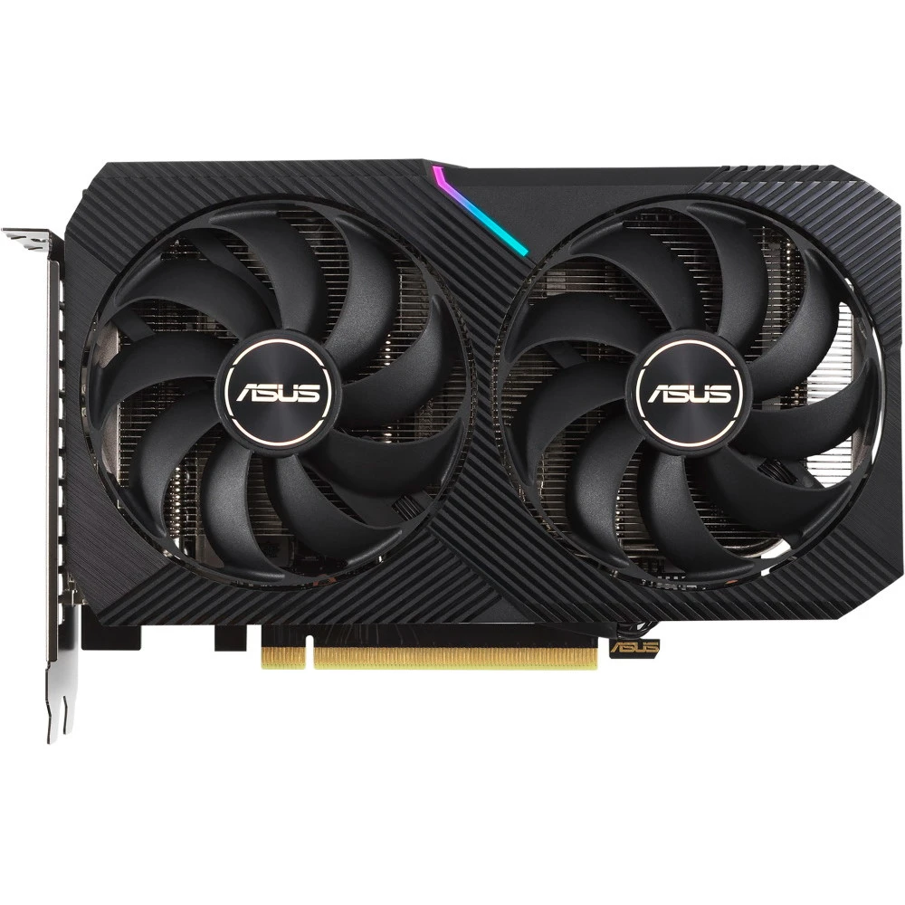 Видеокарта Asus GeForce RTX3060Ti DUAL-RTX3060TI-O8G-MINI-V2 LHR 8 ГБ