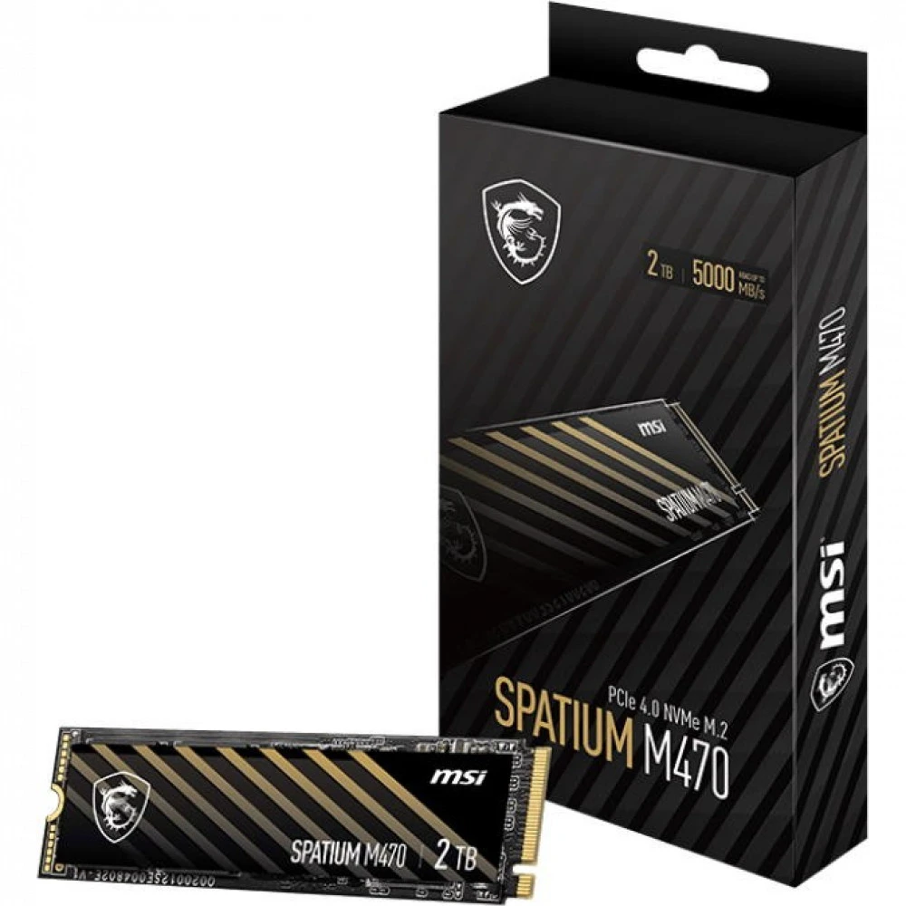 Жесткий диск MSI Spatium M470 SPATIUMM470PCIE4.0NVMEM.2.2TB SSD (твердотельные), 2 ТБ, M.2, PCIe