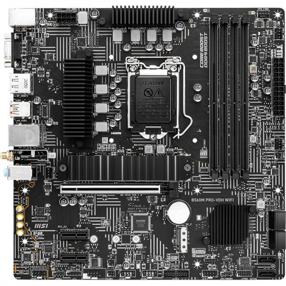 Материнская плата MSI B560M PRO-VDH Wi-Fi B560M PRO-VDH WI-FI Micro-ATX, LGA 1200
