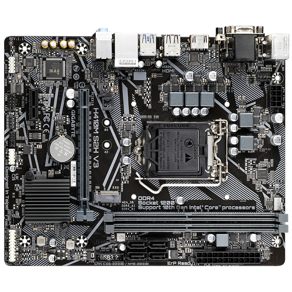 Материнская плата Gigabyte GA-H410M S2H V3 (REV 1.2/1.3) Micro-ATX, LGA 1200
