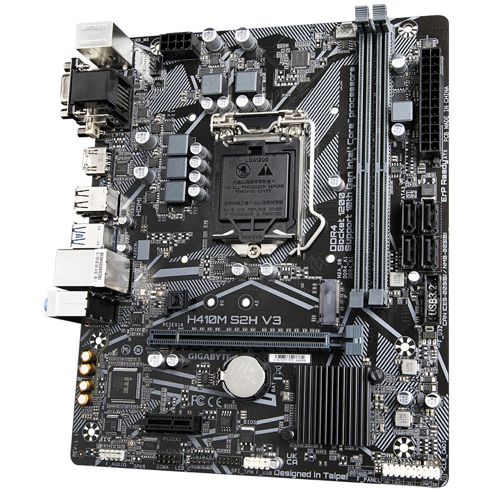 Материнская плата Gigabyte GA-H410M S2H V3 (REV 1.2/1.3) Micro-ATX, LGA 1200