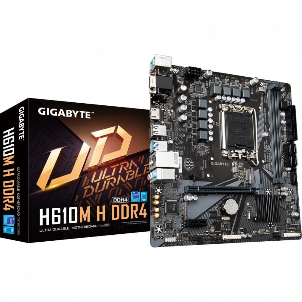 Материнская плата Gigabyte H610M H DDR4 (REV1.0) Micro-ATX, LGA 1700