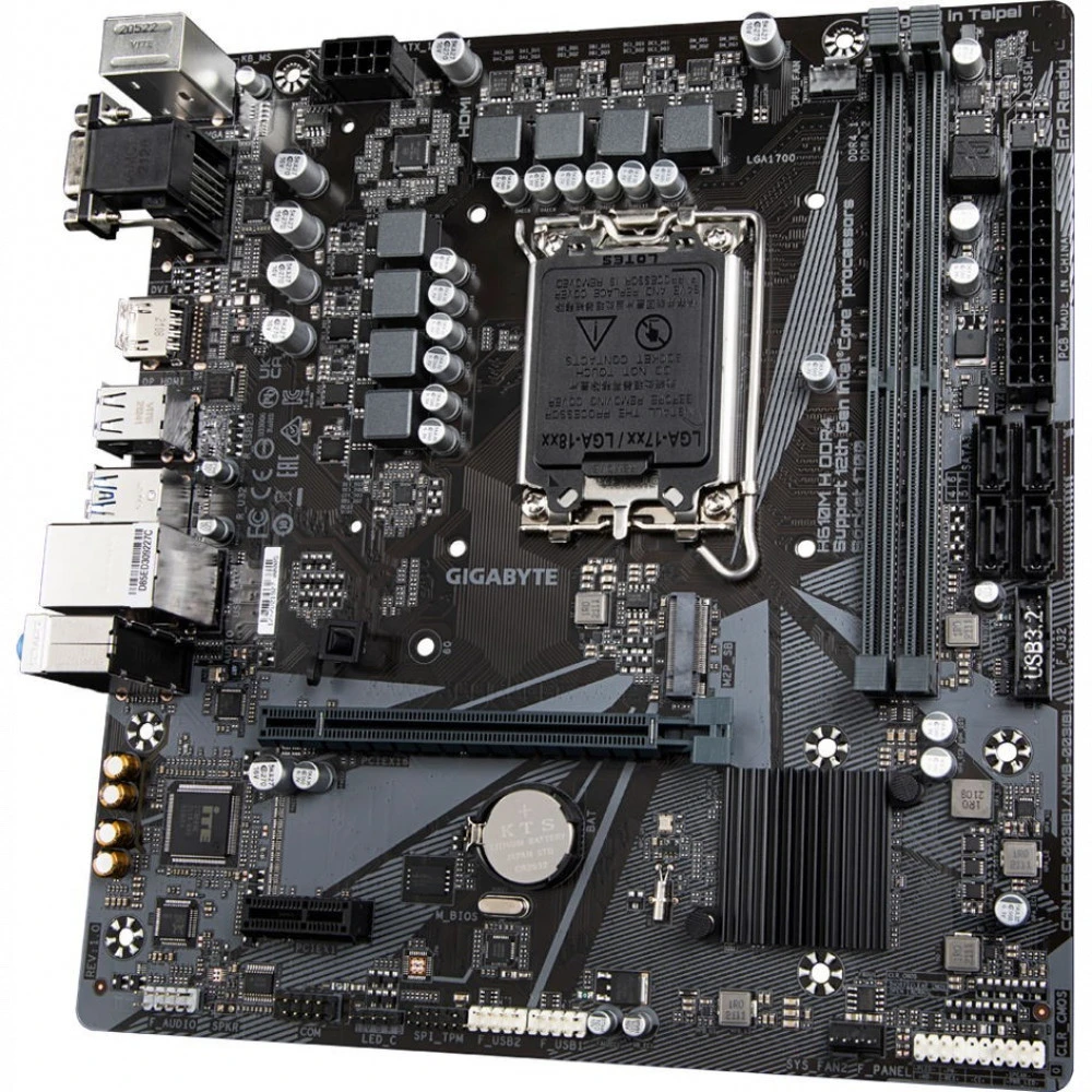 Материнская плата Gigabyte H610M H DDR4 (REV1.0) Micro-ATX, LGA 1700